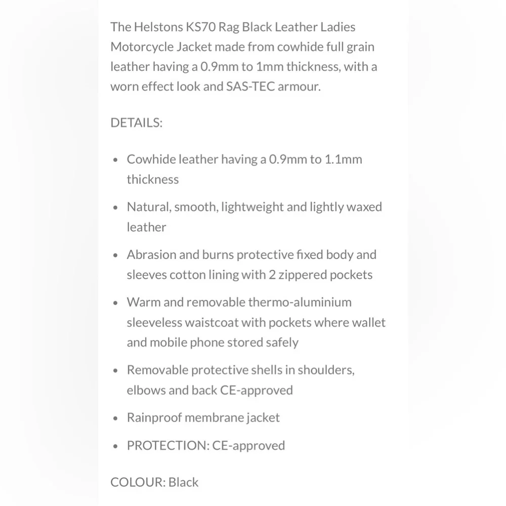 Helstons Motorcycle Jacket - Picture 5 of 7